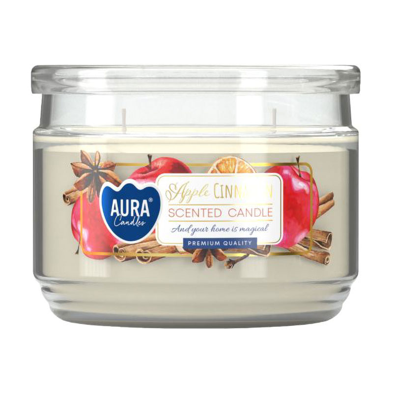 Ароматична свічка в банці Bispol Scented Candle Apple-Cinnamon, 280 г (snp106-87)